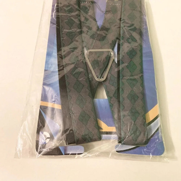 DC Comics Batman Joker Diamonds Grey and Green Buckle Down Suspenders - Picture 3 of 15